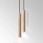 lampe suspendue moderne minimaliste pierre beige clair texture naturelle câble noir 90 260V 2000