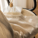 rideau polyester rayé semi transparent moderne minimaliste beige clair maison pièces