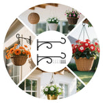 supports muraux métal noir plantes suspendues décoration jardin volutes décoratives fixations muralesextérieurintérieur