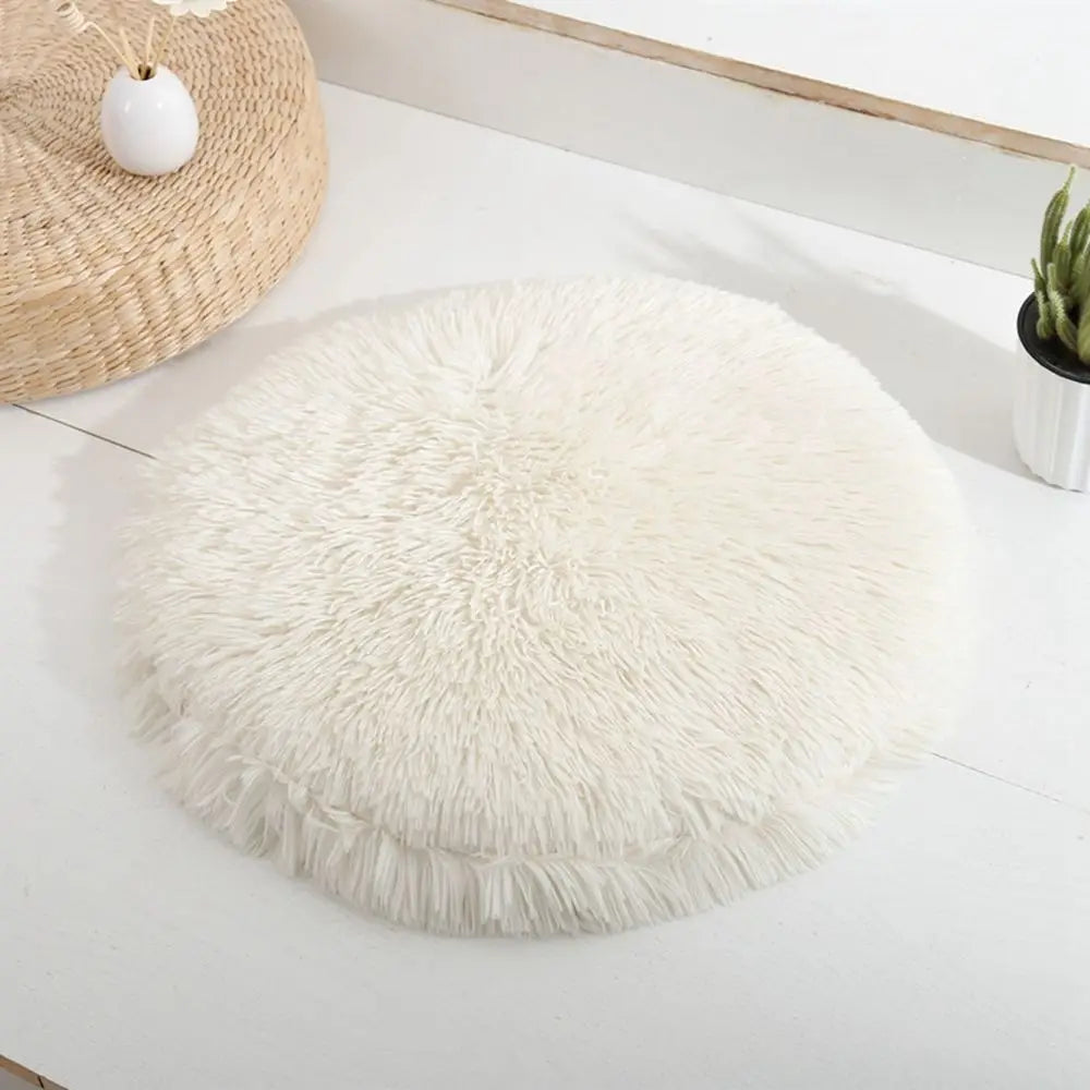 coussin rond velours multicolore moderne confortable 40cm 50cm 60cm chat lit animal compagnie