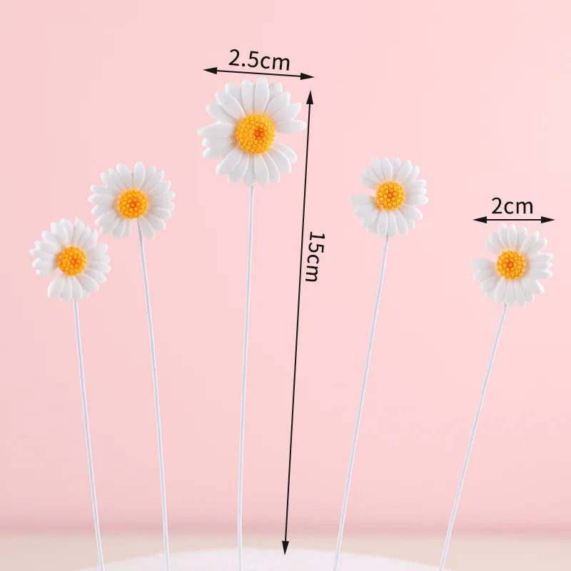 décoration anniversaire mariage figurines dessin animé fleurs rubans transparents piques bleu jaune rose