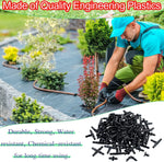 connecteurs arrosage gouttelettes noir adhésifs plastique robustes jardin pot fleurs 47mm