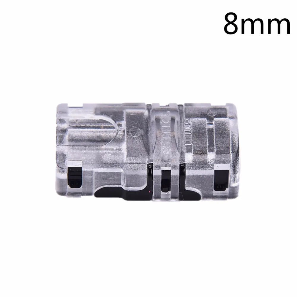 connecteur ruban led transparent clips 8mm 10mm ip65 étanche smd 5050 moderne câbles rouge