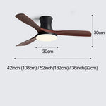 ventilateur moderne 42 52 pouces vitesses télécommande led noir marron doré blanc