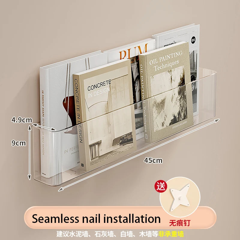 porte revues mural transparent moderne magazines brochures autocollants pliable enfants derrière porte