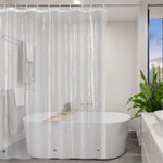 rideau douche transparent moderne rayures verticales aimants opacité 120x180cm