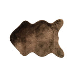 tapis fourrure noire marron doux moderne 60x40cm gris blanc polypropylène