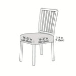 Housse chaise moderne feuilles stylisées beige gris marron bleu clair élastique poly spandex