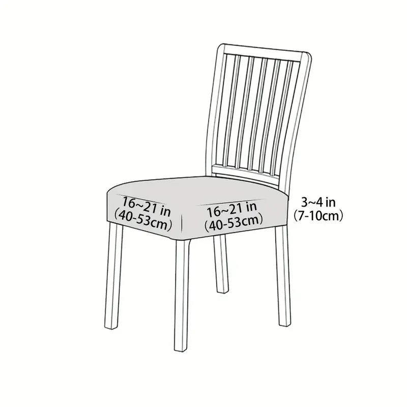 Housse chaise moderne feuilles stylisées beige gris marron bleu clair élastique poly spandex