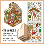 puzzle 3d multicolore cartoon meubles personnages plantes adhésifs diy enfants adolescents stress