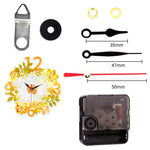 horloge murale silicone transparente chiffres romains motifs marbrés feuilles moderne
