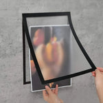 cadres photo magnétiques minimalistes adhésifs noir or modernes transparents mur maison