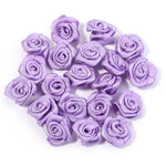 fleurs artificielles roses polyester clips décorations mariage anniversaire intérieur 1.5cm