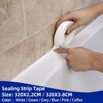 ruban étanche adhésif blanc vert gris salle bain cuisine pvc 2.2cm 3.8cm étanche autocollant