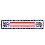 nappe rectangulaire rouge blanche bleue étoiles gnomes God Bless America 4th July Independence Day
