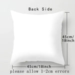 taies d'oreiller lettre stylisée moderne élégantes imprimées fleurs feuillage blanc respectueuses environnement 45cm 45cm
