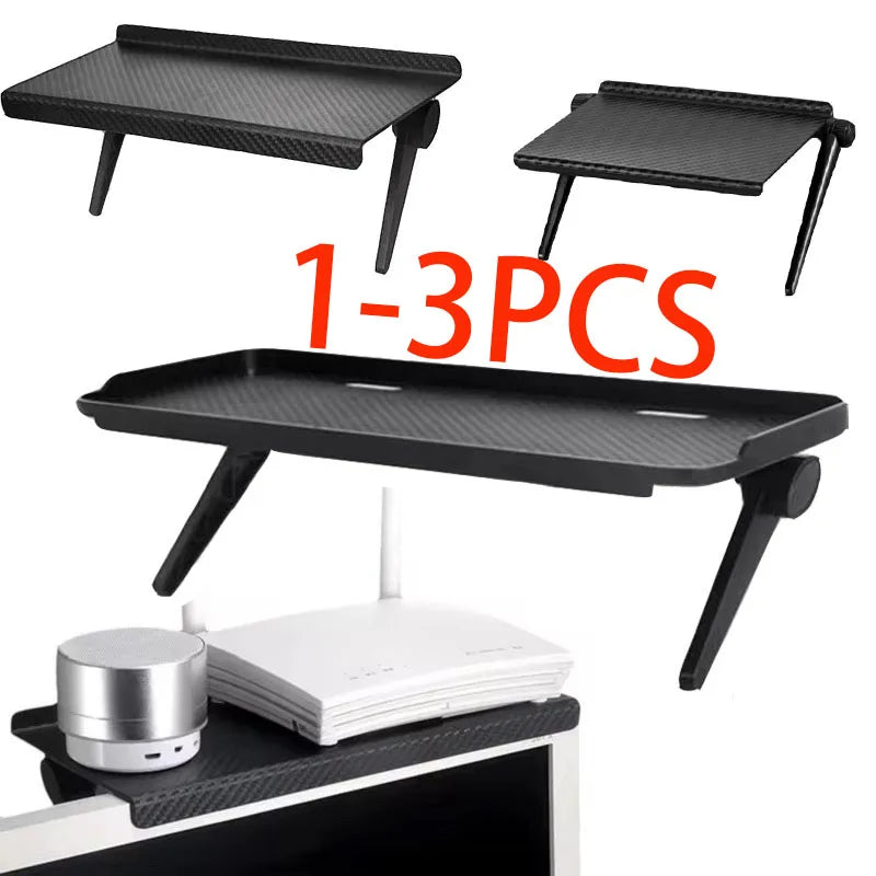 support pliable noir fibre carbone clips moderne multifonctionnel étagère murale