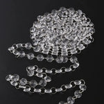 décoration mariage chaîne transparentes facettées 30m acrylique moderne DIY
