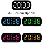 horloge numérique LED multi fonctions alarme date temps blanc vert bleu moderne