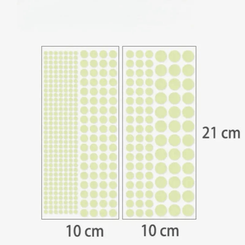 stickers lumineux étoiles vert fluo adhésifs modernes mur chambre enfants