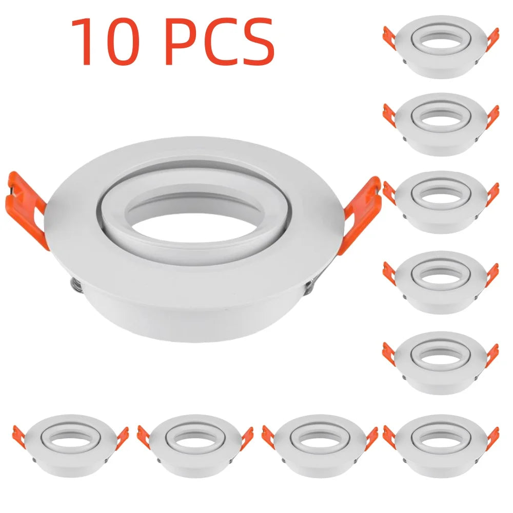 Spot LED réglable moderne blanc noir encastré clips orange adaptable halogène LED