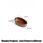 assiettes ovales bois marron foncé sushi plate rustique naturel tableware cuisine