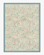 tapis fleuri polyester polypropylène moderne beige vert bleu rose jaune salon chambreextérieur