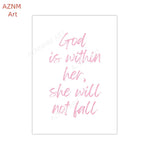 affiche art minimaliste abstraite rose arcs rubans texte manuscrit sans cadre