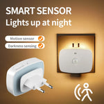 veilleuse led capteur mouvement tri couleur blanc moderne applique murale rectangle urgence chambre couloir