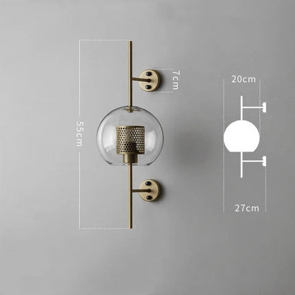 lampe murale moderne or argent transparent perforée éclairage cuisine décoration intérieure