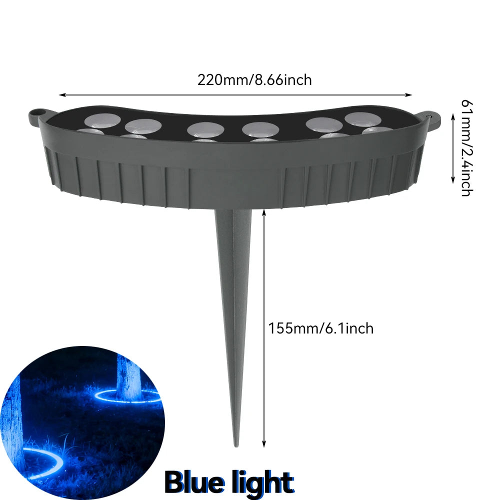 lumière jardin extérieure ip65 led rouge bleu chaude moderne spikes autonomes flux2492000