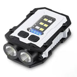 lampe torche led rechargeable port usb aimant noir résistante chocs banque alimentation lumiere intense