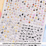 sticker kawaii animal transparent violet rose bleu clair panda lapin chat decoration scrapbooking bricolage