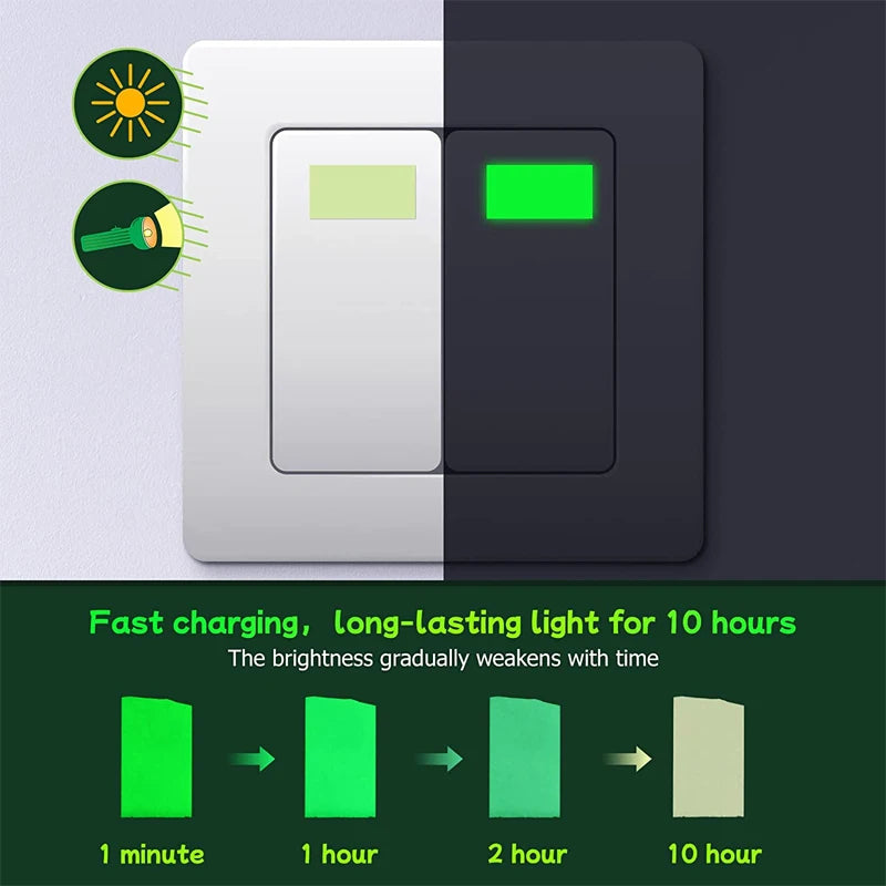 ruban luminescent vert fluo adhésif étanche moderne 10mm 15mm 20mm glow tape