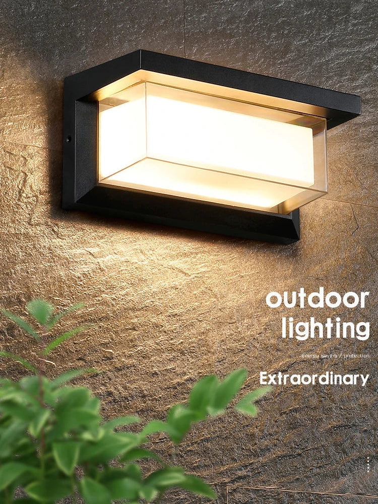 lampe murale led motion sensor extérieure noir moderne étanche ip65 20w