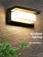 lampe murale led motion sensor extérieure noir moderne étanche ip65 20w
