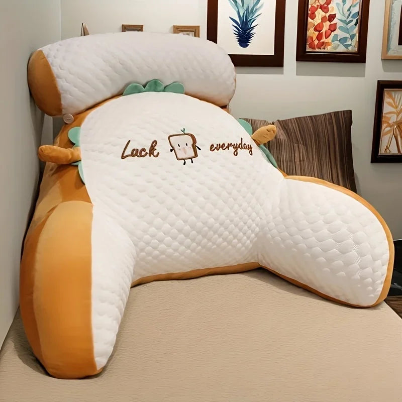 oreiller lecture ergonomique support dorsal réglable coussin lombaire doux mousse pe polyester pointillé moderne