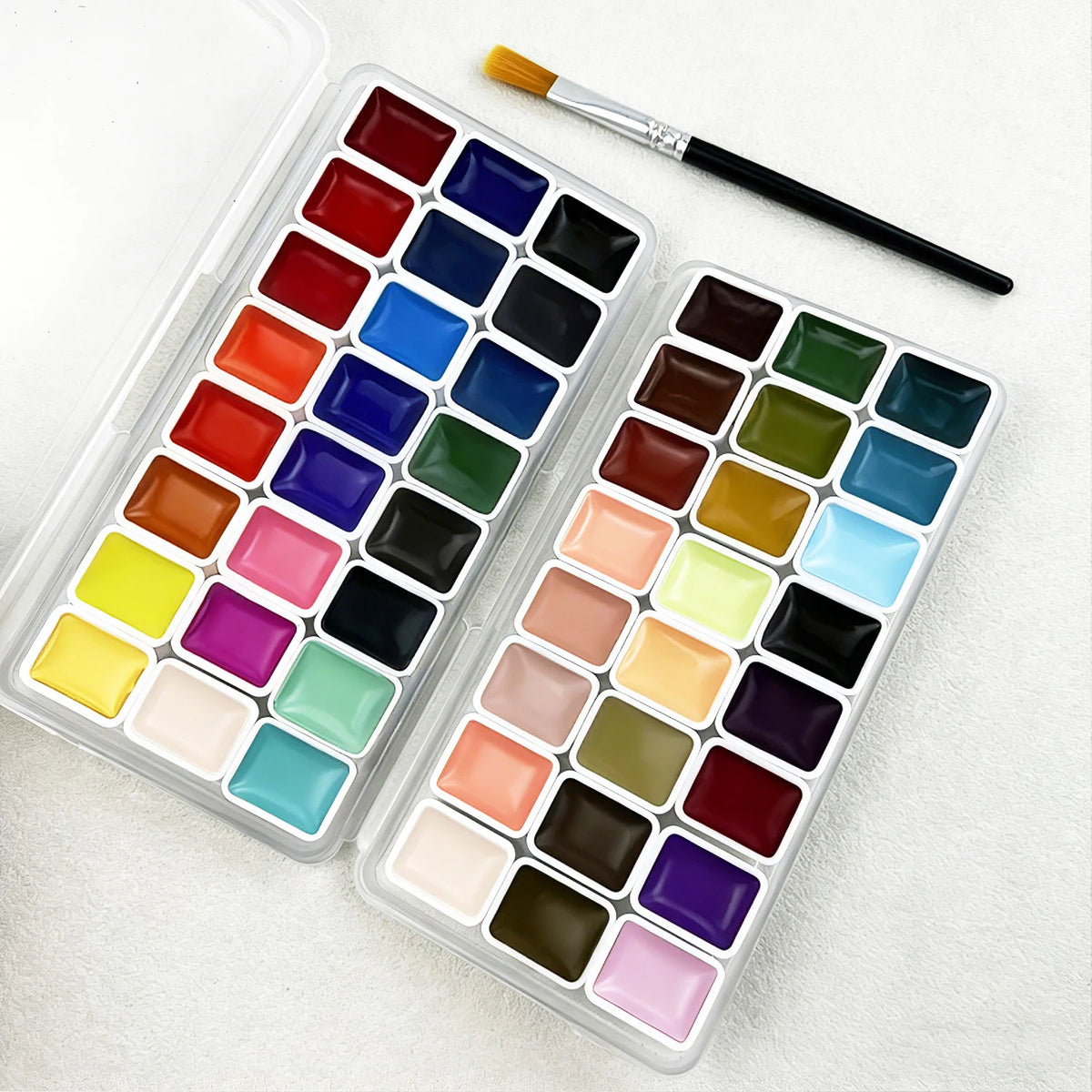 Palette peinture l'aquarelle multicolore calligraphie création artistique nail art bricolage pinceau professionnel enfants adultes
