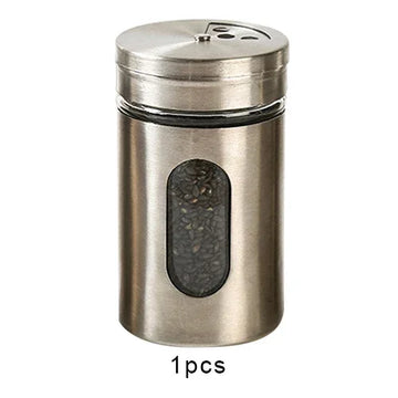 boîtes rangement épices acier inoxydable moderne qualité alimentaire eco friendly healthy transparent fenêtre 4.9cm