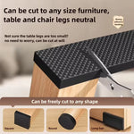 protections pieds tables chaises adhésives noires texture géométrique moderne antidérapantes rouleaux pièces rondes carrees