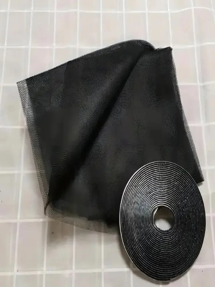 filet anti moustiques adhésif noir fenetre maille fine moderne opacité 15m2 2m
