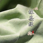 tissu velours côtelé rayures vert olive marron vintage doux chaud polyester coudre maison bricolage