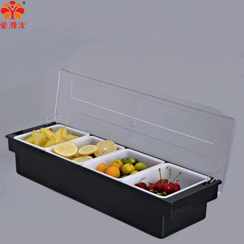 boîte compartiments noire moderne boîte fruits respectueuse environnement clips plastique lisse