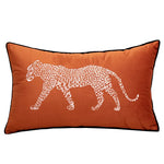 housse coussin brodée léopard velours élégante noir vert décorative maison voiture 45x45cm 30x50cm fixations