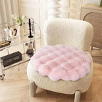 coussin chat gris clair doux peluche lavable moderne 30cm beige rose pale