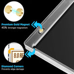 porte cartes magnétique aimants transparent moderne 13cm 9cm cartes inclusion anti uv protection