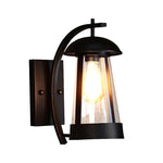 lampe murale moderne aluminium noir transparent éclairage extérieur contemporain fixée verre borosilicaté led