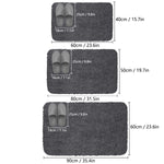 tapis bain absorbant cheveux gris foncé doux adhésif moderne 40cm 60cm