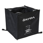 sac pliable rangement cube noir orange tissu texturé outdoor compact echangement velcro