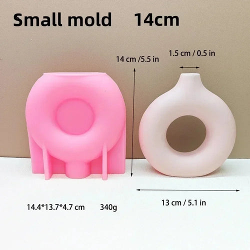 moule silicone vase géométrique rayures horizontales décoration intérieure minimaliste moderne blanc rose bleu